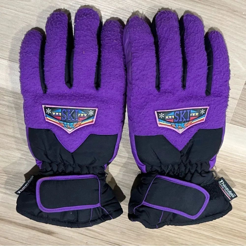 Vintage 90’s Thinsulate Purple Ski Gloves XL Unisex